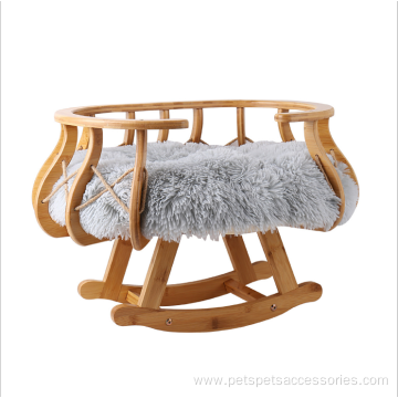rocking table wooden swing cat hammock cat bed